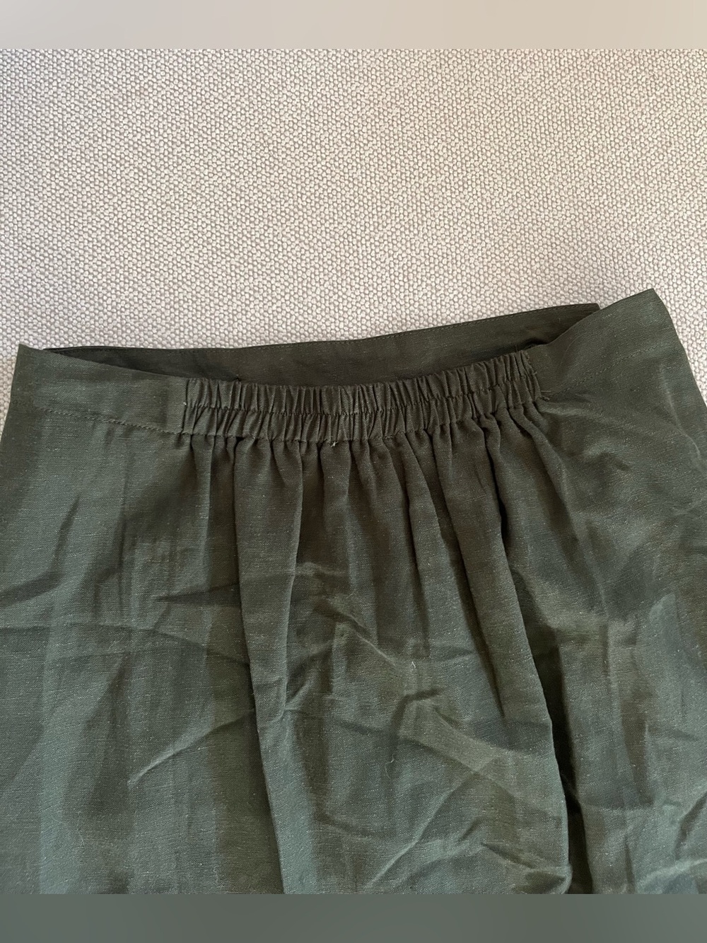 Women’s Umgee Midi Skirt Green Button Front Crossover A line New - Picture 9 of 12